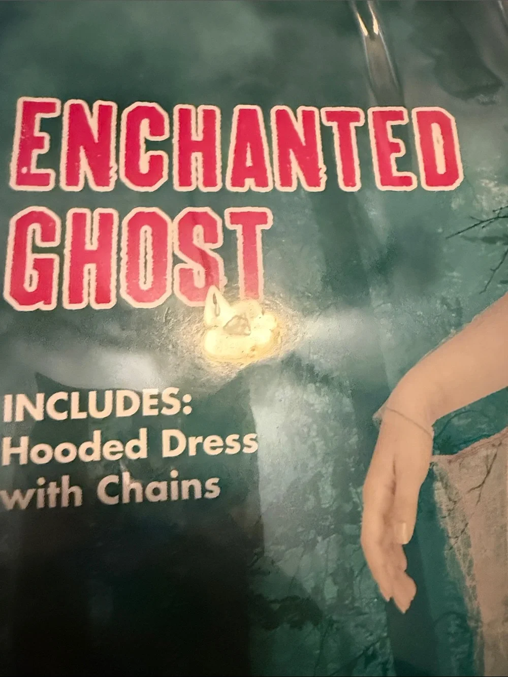 Spirit Enchanted Ghost Costume in Gray - Hooded Dress with Chains